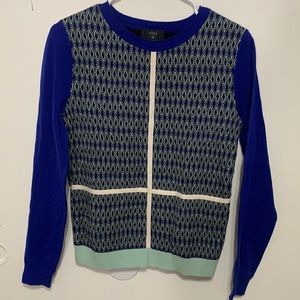 argyle diamond print crew neck